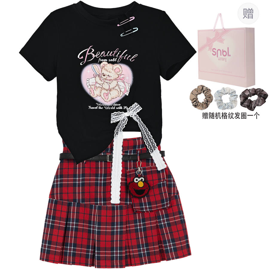 SNBL SNBL Two Piece Skirt Sets Women's Moderate Short