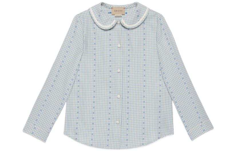 GUCCI Sun Protection Shirt Light Blue Kids'