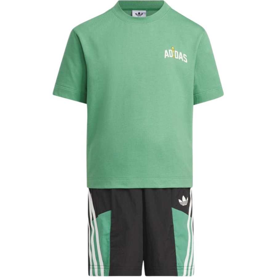 Adidas Originals Casual Sportswear Soft Green/Black Children Aged 3 7 Years Old