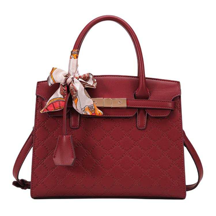 PAYOT Microfiber Synthetic Leather Handbag Women's Burgundy