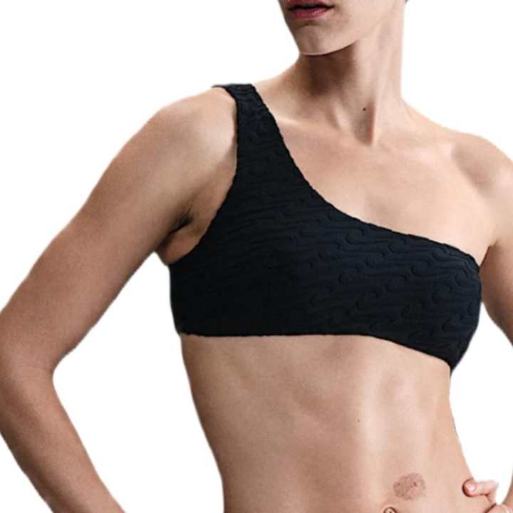 Nike Nike Swim Swoosh Link Women's Terry Asymmetrical Bikini Top