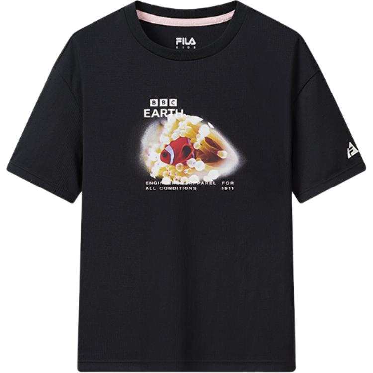 FILA KIDS T Shirt AW24 Pitch Black Teenagers
