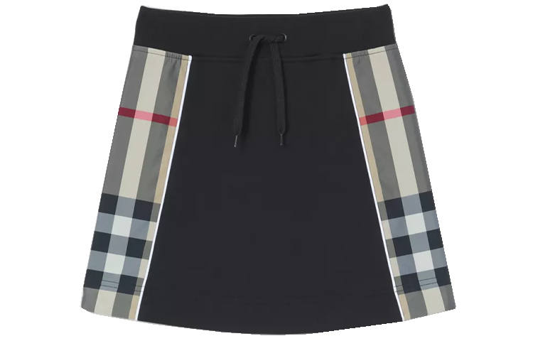 Burberry Burberry Plaid Patchwork Moderate Skirt Kids' Black