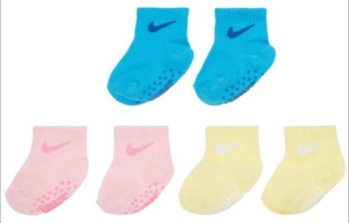 Nike Nike Socks 3 Pack Pink And Blue Infant And Toddler