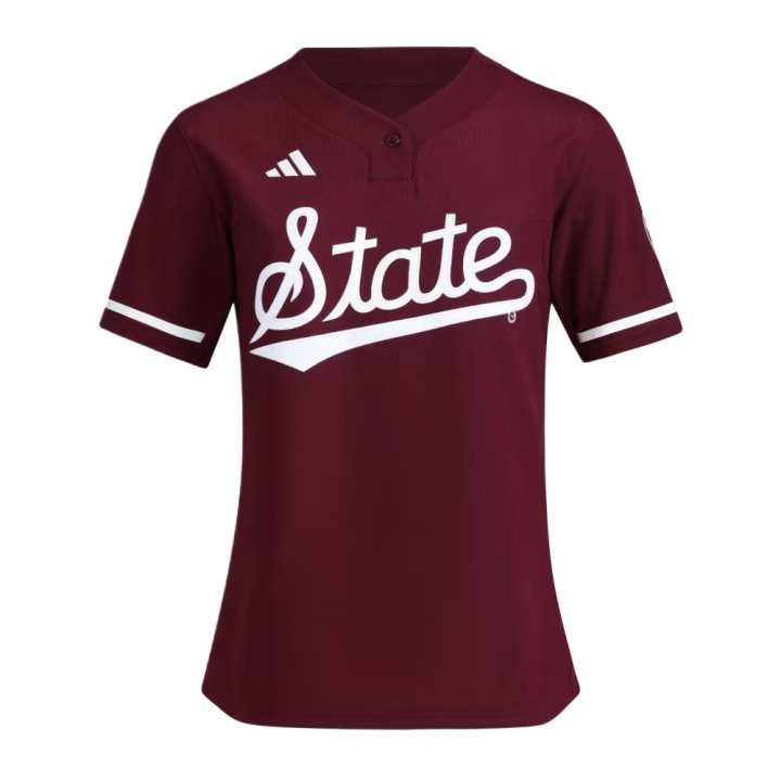 Adidas Adidas Free Shipping With AdiClub Mississippi State One Button Softball Jersey