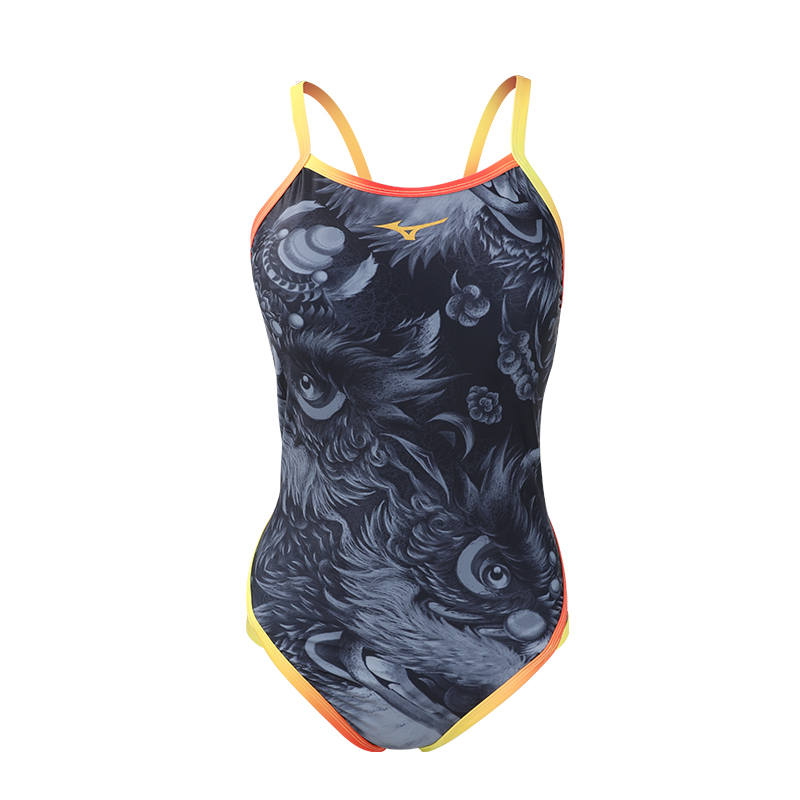 Mizuno Lion Collection One piece Swimsuit Women's Subtle Texture Black