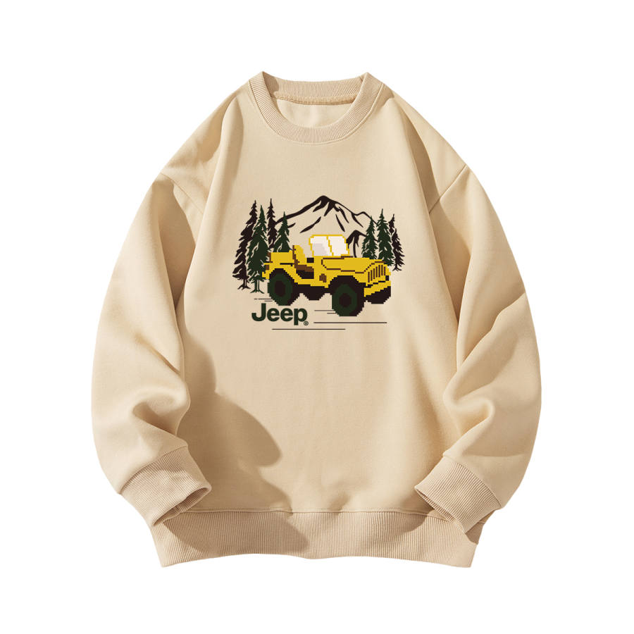Jeep Grade School Sweatshirts Crew Neck Moderate