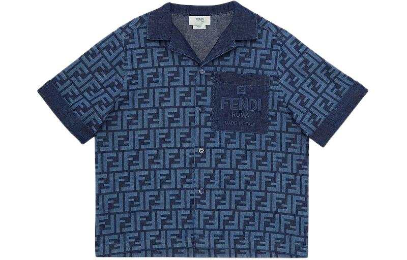 FENDI Kids' Denim Shirts Lapel Moderate