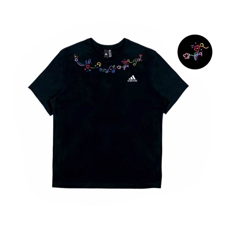 Adidas Adidas T Shirts Unisex Black Crew Neck Moderate Straight Fit