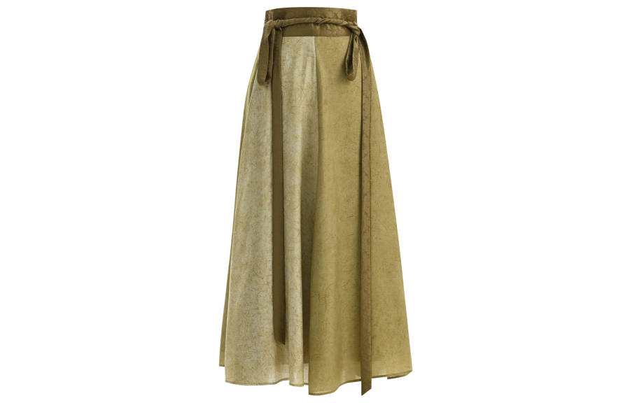 Snbl Casual Long Skirt Women's Green