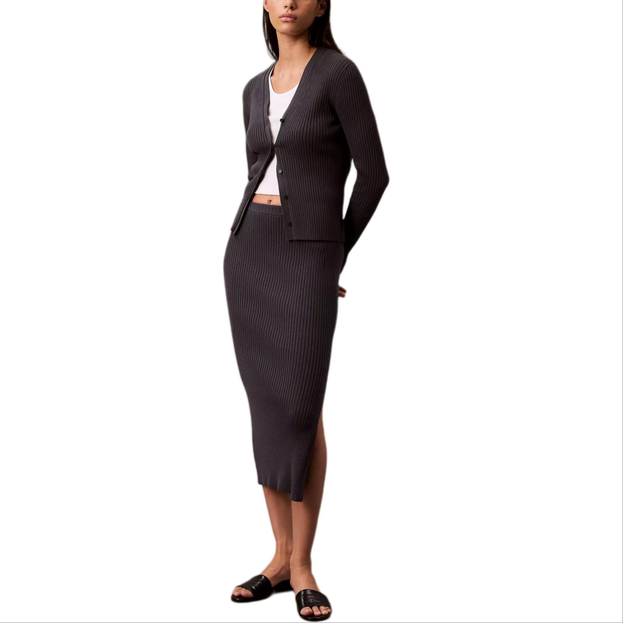 CALVIN KLEIN Casual Long Skirt Women's Ebony