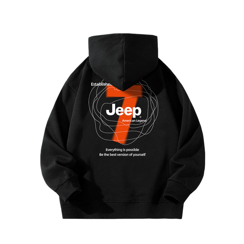 Jeep Grade School Sweatshirts Hooded Thickened