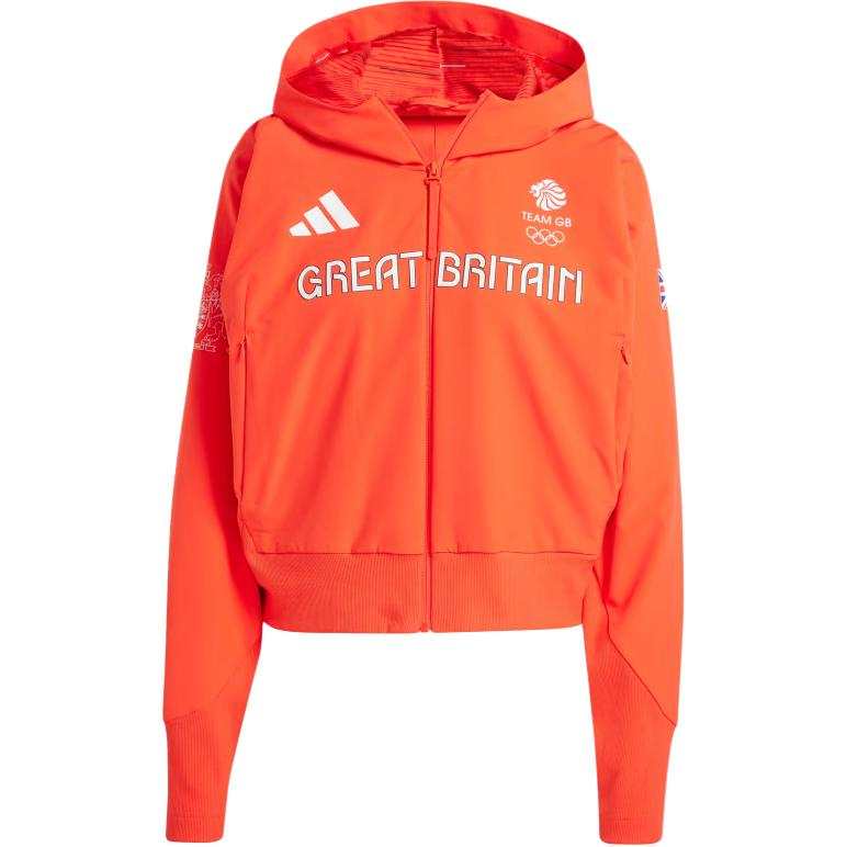 Adidas Adidas UK Training Top Olympics Collection Team GB Presentation Top Workout Clothing Women's Bright Red