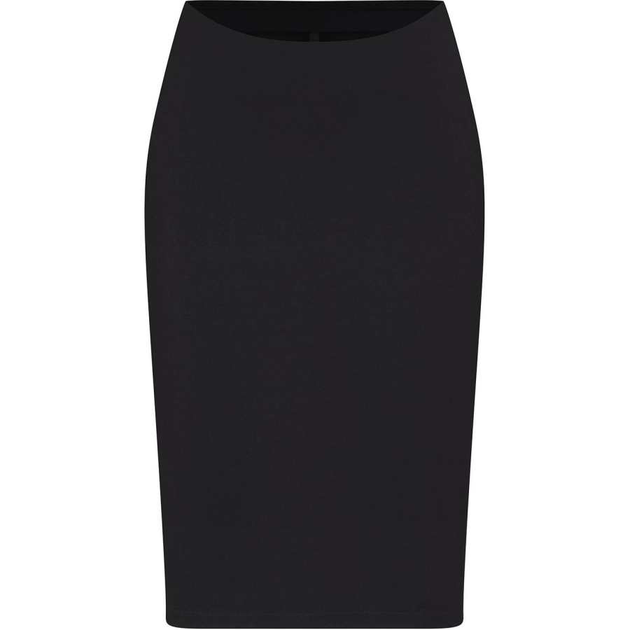 Skims SS25 SMOOTH LAYERS MIDI SKIRT Casual Long Skirt Women's OBSIDIAN/Obsidian Color