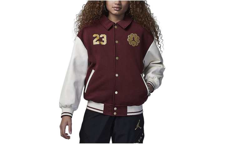 Jordan Jordan Baseball Jacket MJ Chinese New Year Dark Team Red Kids'