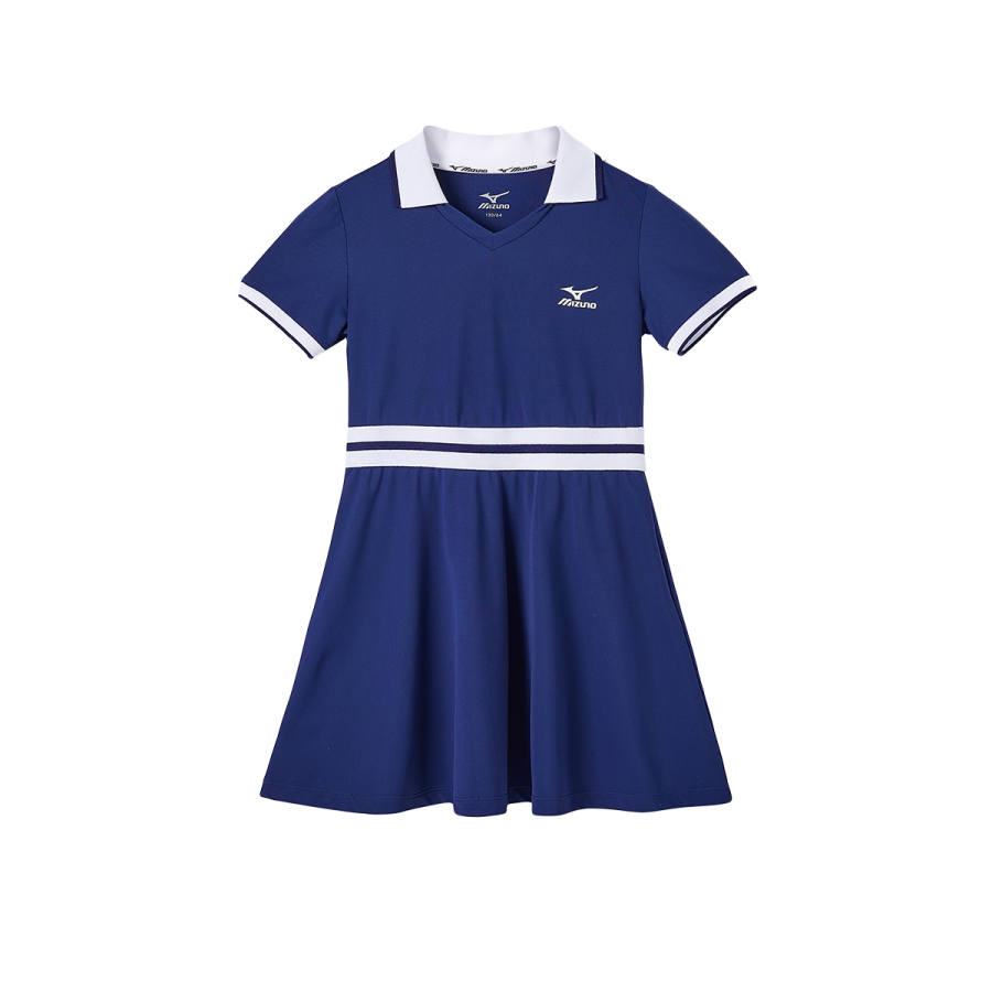 Mizuno Letter Moderate Children's Dress Summer Teenagers Royal Blue