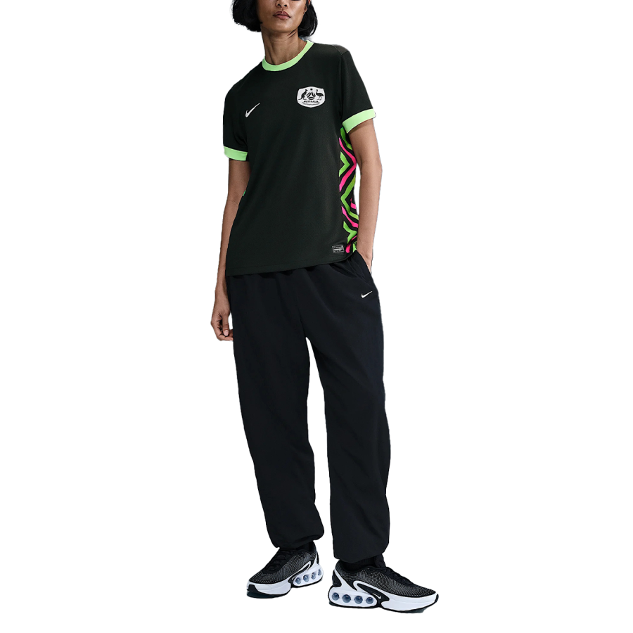 Nike Nike Australia National Team 2025/26 Away Stadium Soccer Jersey Women's Night Forest/Lime/White