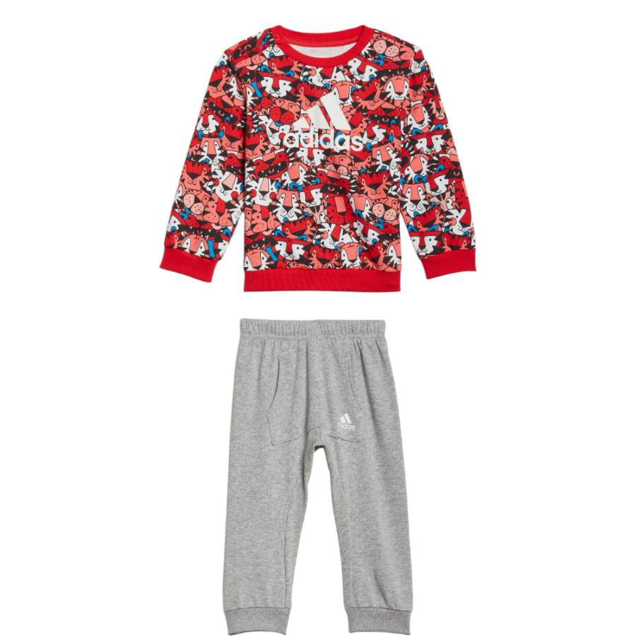 Adidas Adidas Casual Sportswear Red/Gray Infant And Toddler