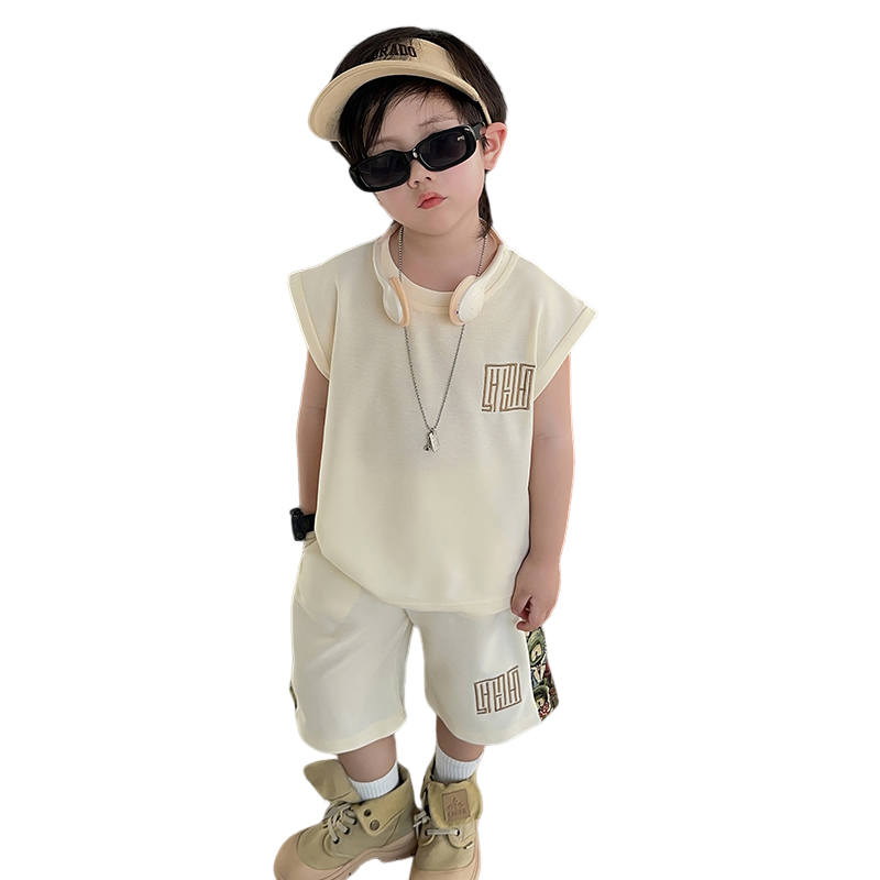 Lanza Casual Sportswear Summer Beige Black Children Aged 3 7 Years Old