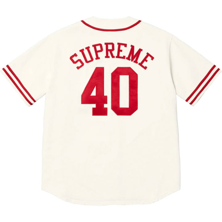 Supreme Supreme x 40 Acres twill "SS25 - Natural" baseball jersey