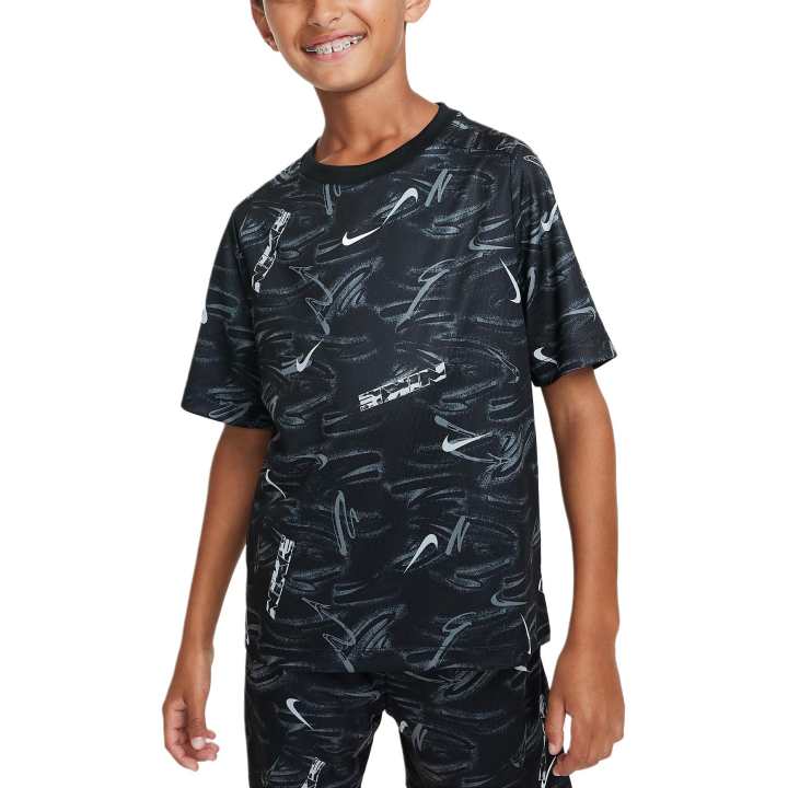 Nike Nike Dri Fit T Shirt Multi Black/White Teenagers