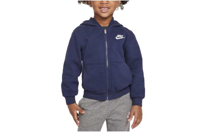 Nike Nike Infant And Toddler Coat Club Fleece Full Zip Marine Blue Infant And Toddler