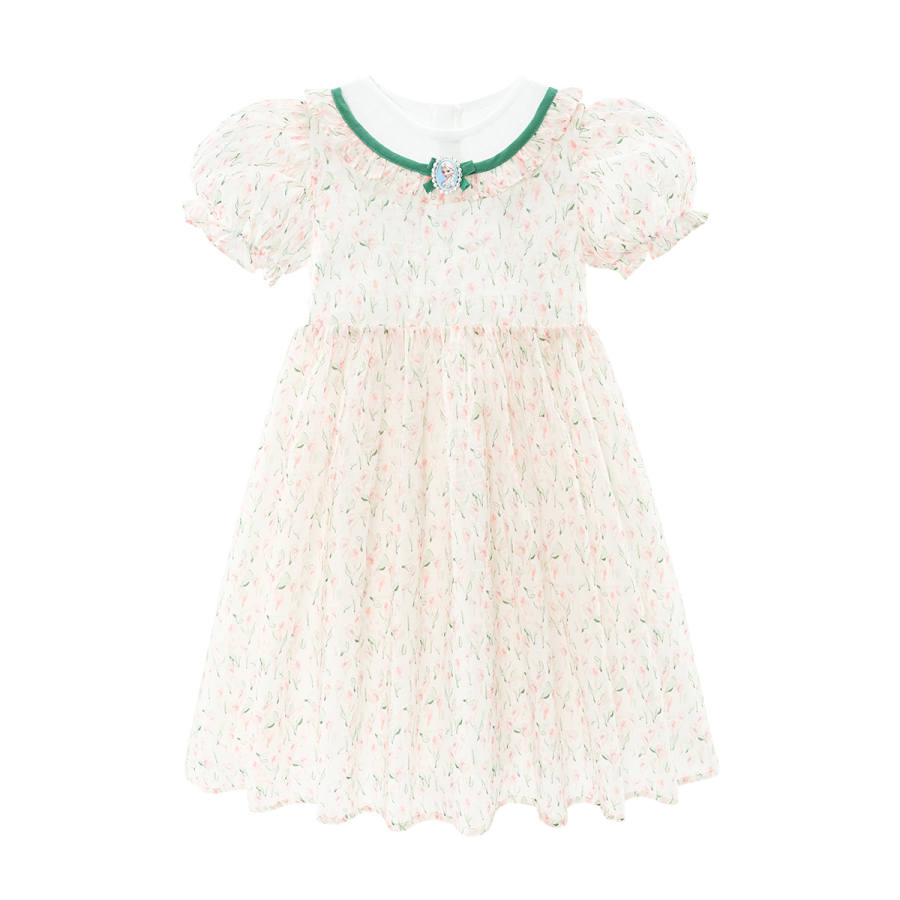 Disney Children's Dress Beige Floral Children Aged 3 7 Years Old