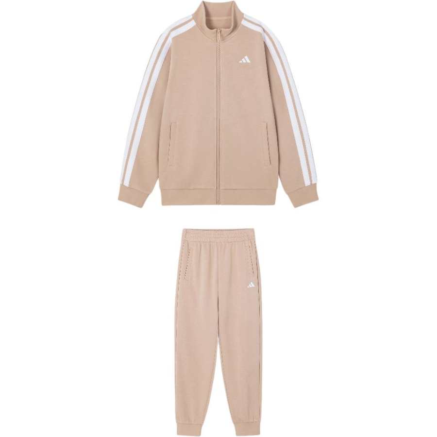Adidas Adidas Casual Sportswear JK VR TRACKSUIT Pearl Smoke Gray Children Aged 3 7 Years Old