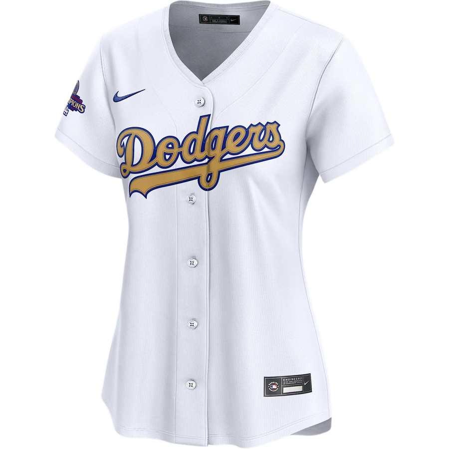 Nike Nike Los Angeles Dodgers 2024 World Series Champions Gold Women's's Nike Dri FIT Adv Mlb Limited Jersey