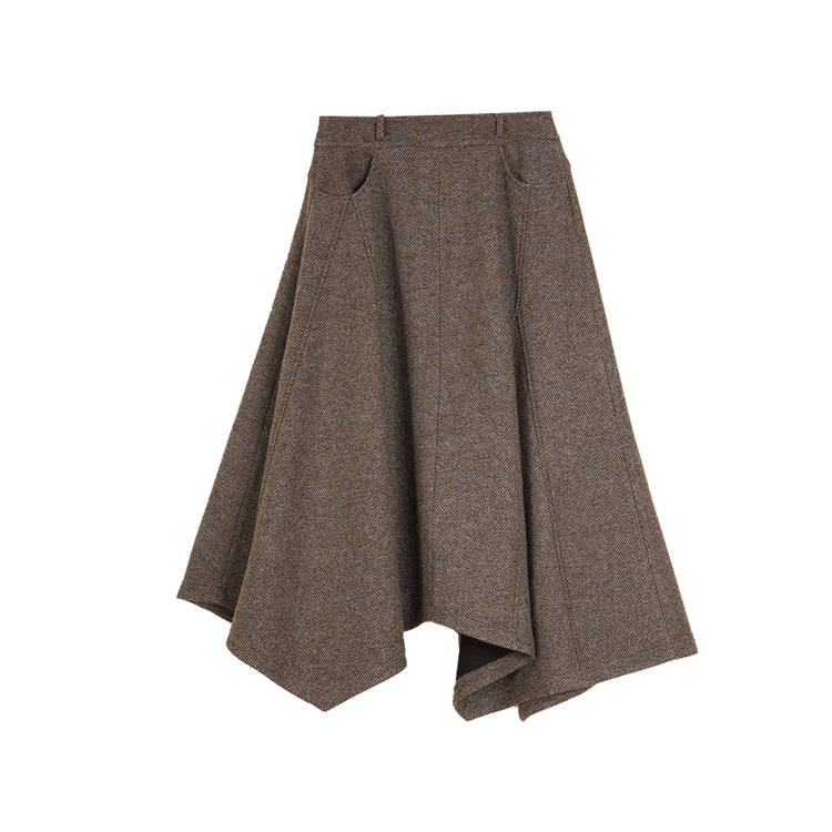 ELLE Casual Long Skirt Women's Coffee