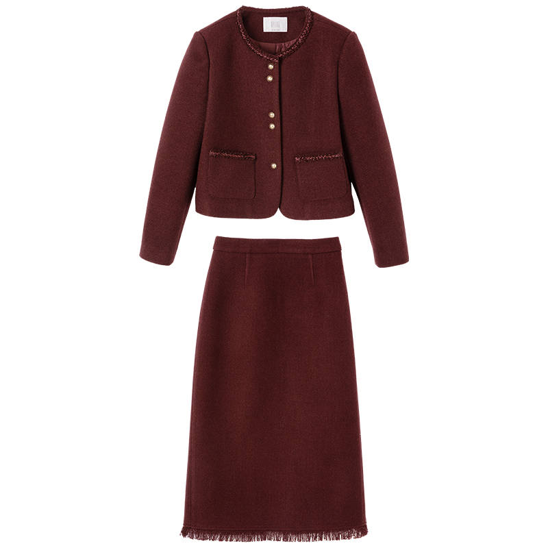 XIANGYING Skirt Set Women's Ancora Red