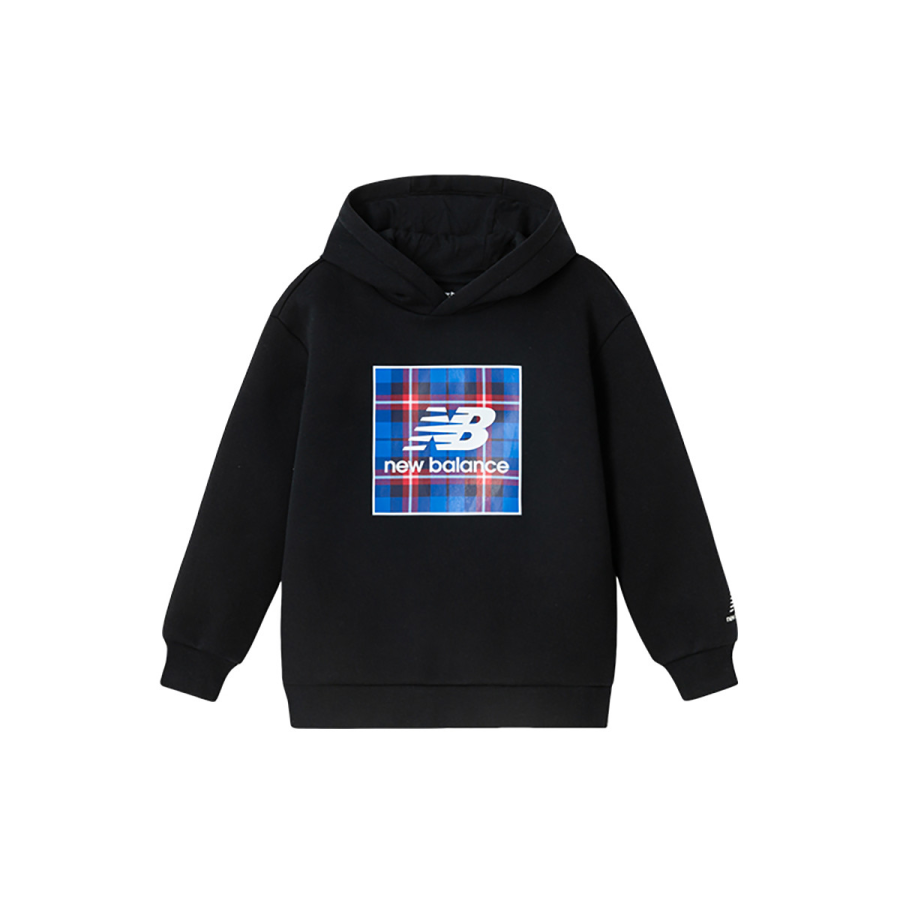New Balance New Balance Hooded Pullover Casual Fleece Lined Long Sleeve Sweatshirt Black Children Aged 3 7 Years Old
