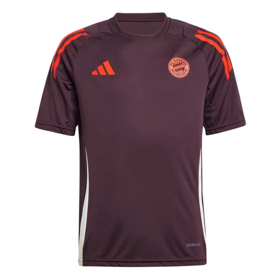 Adidas Adidas FC BayernTiro 24 T Shirt Dark Shadow Chestnut Children Aged 3 7 Years Old