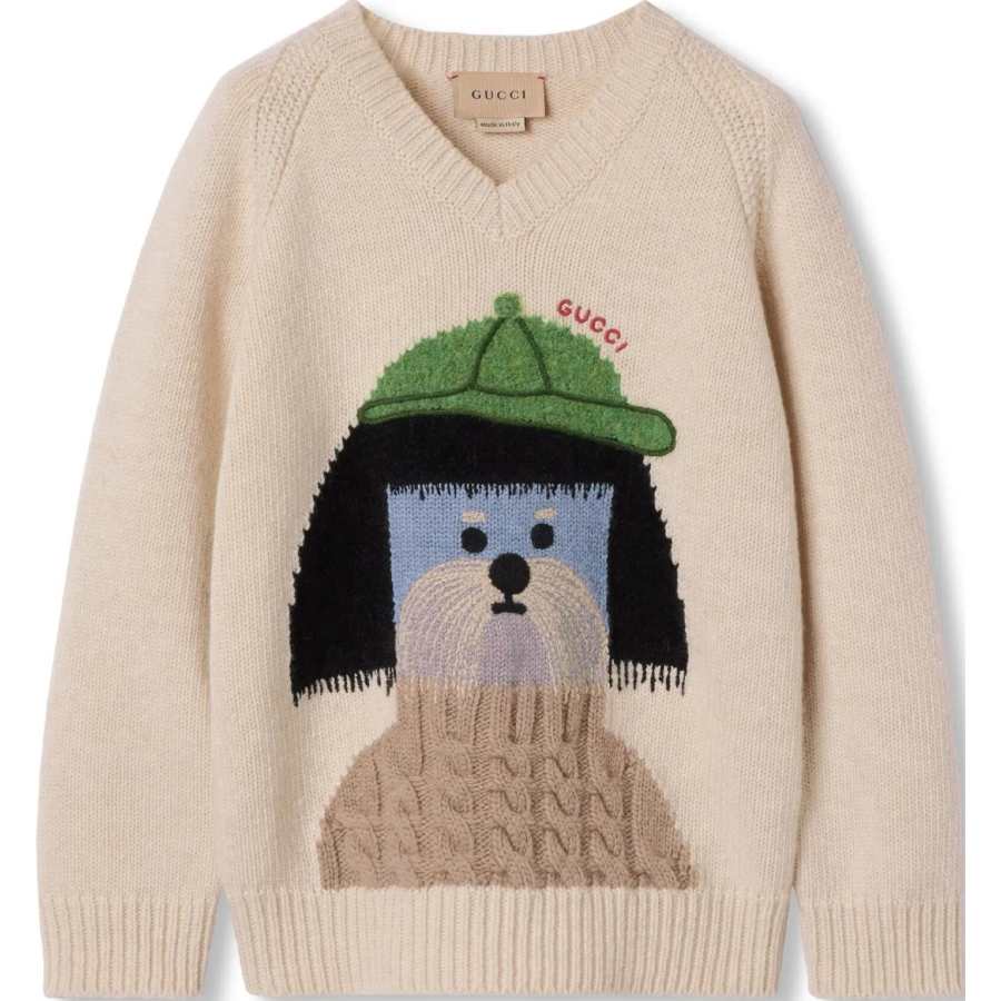 GUCCI Sweater FW24 Light Beige Kids'