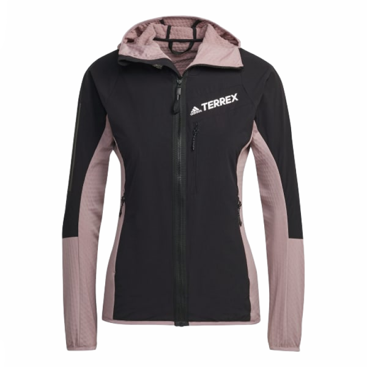 Adidas Adidas Terre Techrock Flooce Wind Hooded Jacket Mountaineering Clothing Women's Enchanted Purple Red