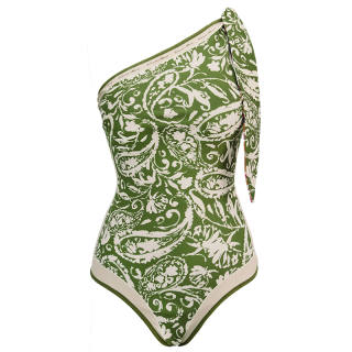 Visual Mood One piece Swimsuit Women's Green Leaf Swim