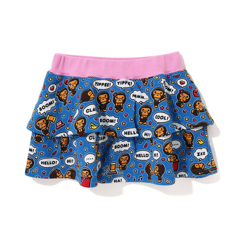 A BATHING APE Skirt FW22 Blue Kids'