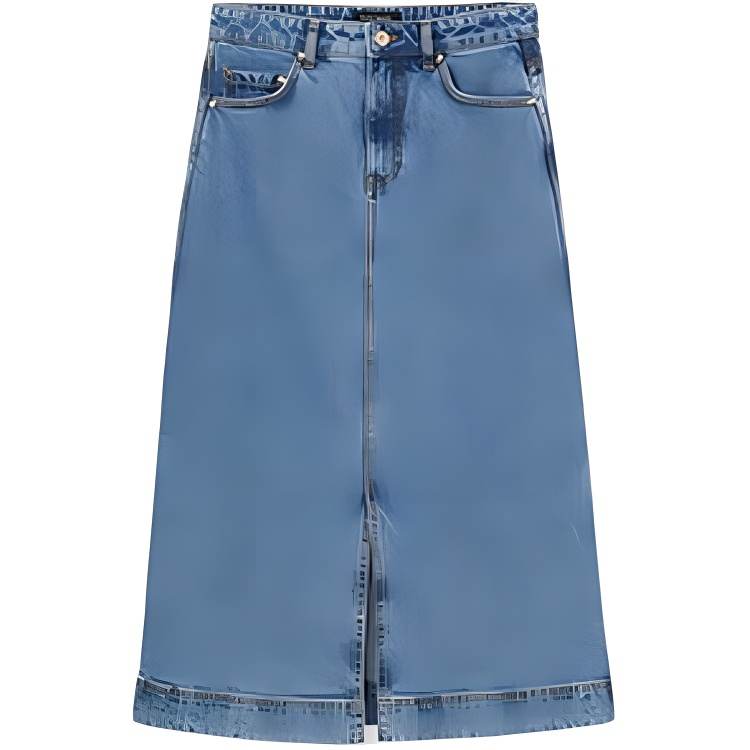 Kate Spade FW16 Casual Long Skirt Women's Washed Blue