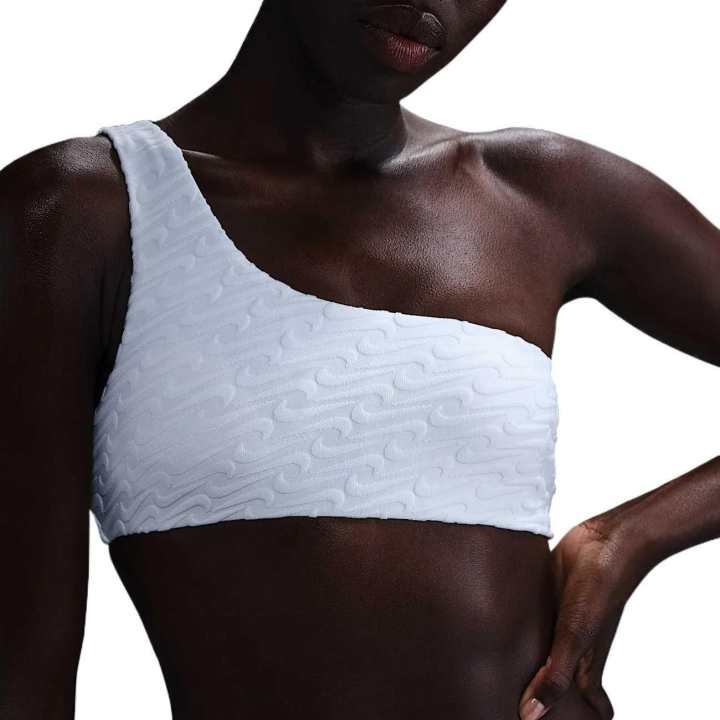 Nike Nike Swim Swoosh Link Women's Terry Asymmetrical Bikini Top
