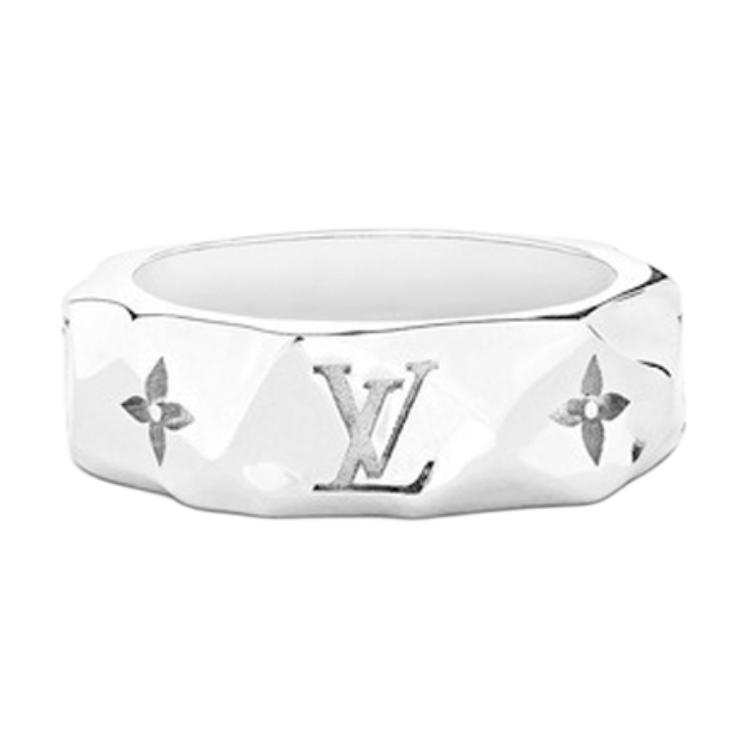 LOUIS VUITTON LOUIS VUITTON Monogram Metal Rings Men's Silver