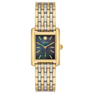 TORY BURCH Wrist Watches Quartz Movement Stainless Steel Strap 25*34mm Blue Dial Women's Watch 30m Water Resistant