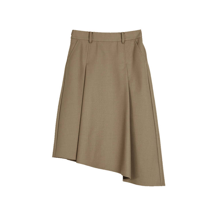 ELLE Casual Long Skirt Women's Khaki