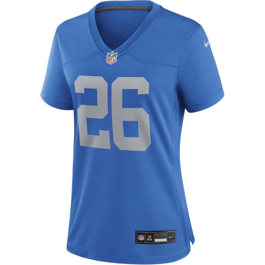Nike Nike NFL Jahmyr Gibbs Detroit Lions Rugby Jersey Women's Blue