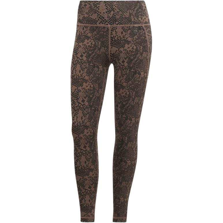 Adidas Adidas OPTIME STASH POCKET TRAINING ANIMAL PRINT 7/8 LEGGINGS Sports Pants Women's Stratum/Core Black