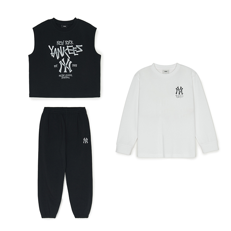 MLB KIDS Casual Sportswear New York Yankees Set Of 3 Standard Black Children Aged 3 7 Years Old