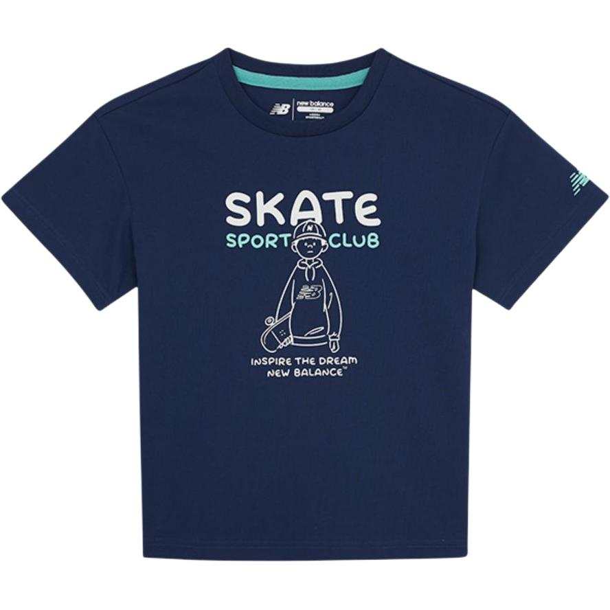 New Balance New Balance T Shirt Navy Blue Children Aged 3 7 Years Old