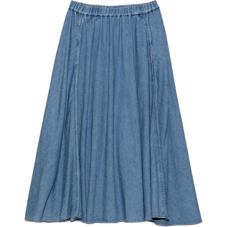 Nanamica SS25 Casual Long Skirt Women's Indigo