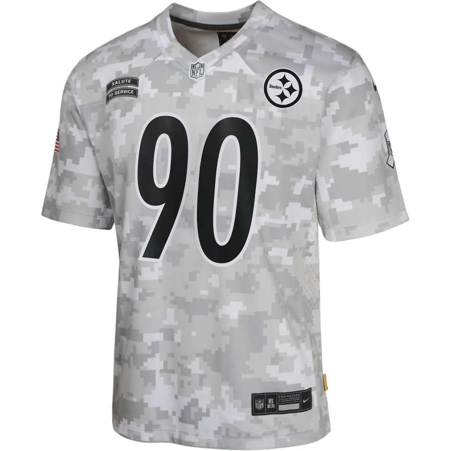 Nike Nike Dri FitNFL T Shirt T.J. Watt Pittsburgh Steelers Salute To Service Green Camouflage Teenagers