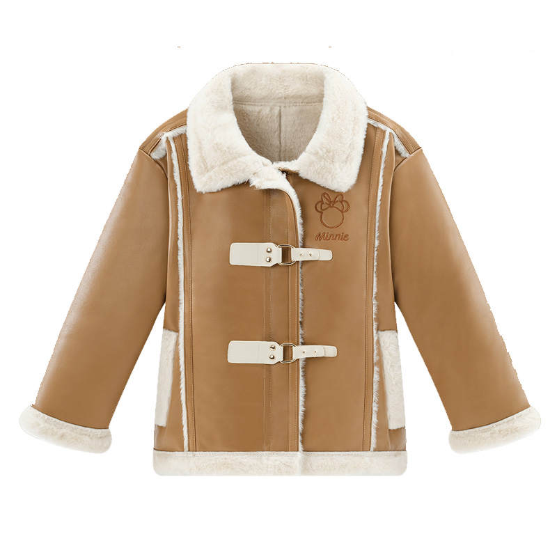Disney Kids Parka Coats Lapel Thickened And Fleece Lined