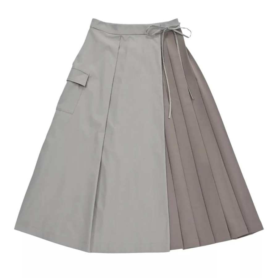 New Balance New Balance Met24 Wrap Skirt Casual Long Skirt Women's Gray
